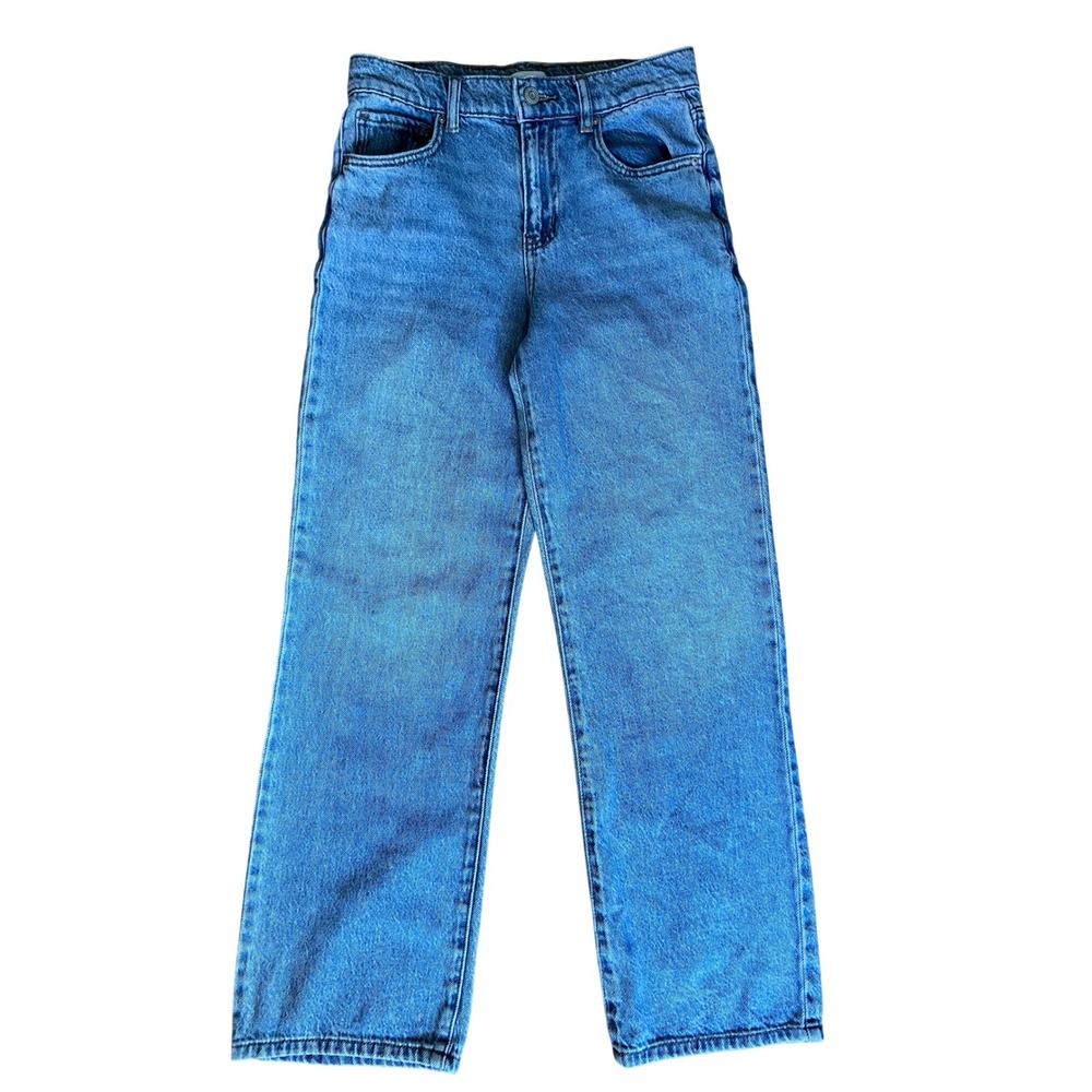 RSQ Girls Wide Leg Jeans Medium Wash Blue Denim Kids Size 14 518396
